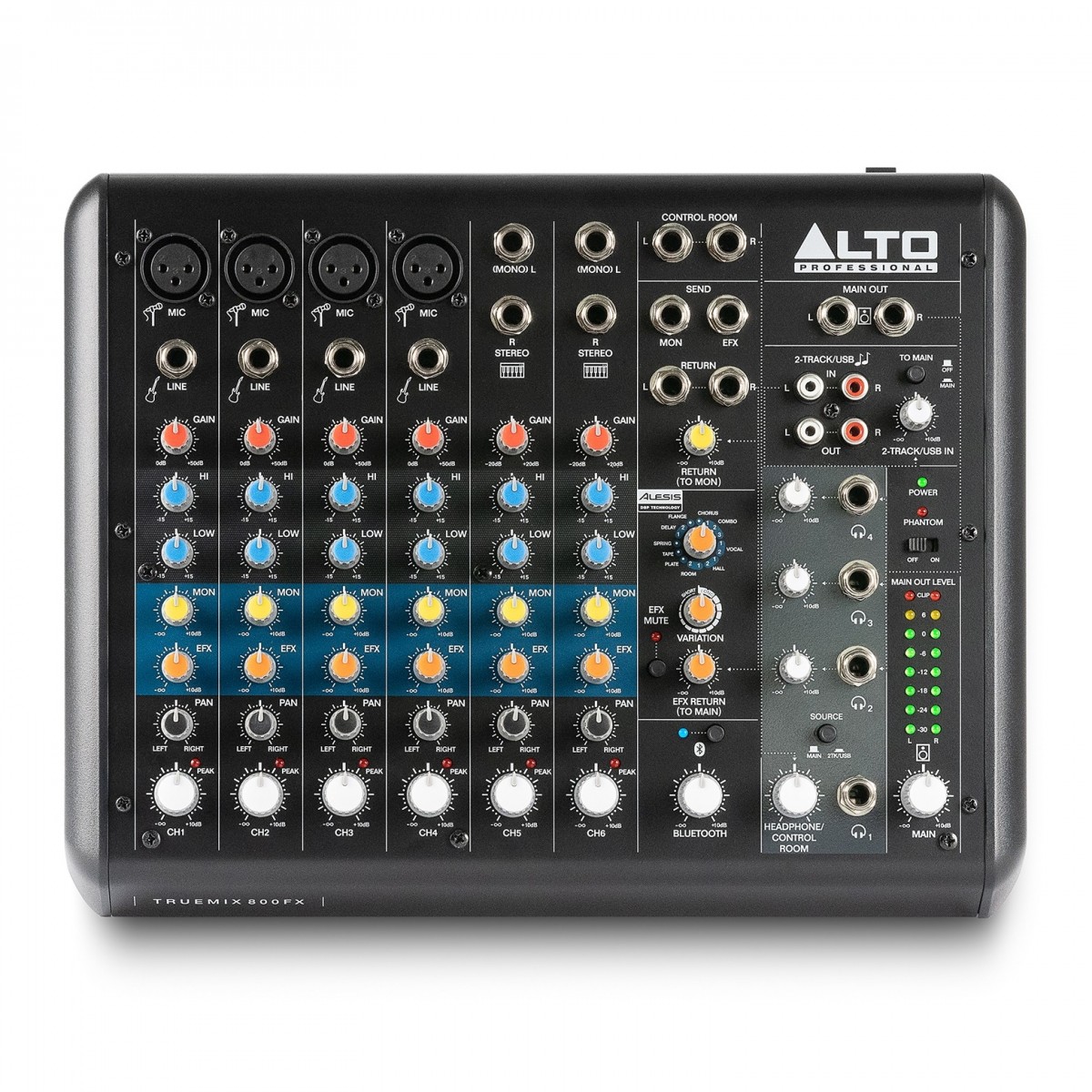 Alto TRUEMIX 800FX 8-Channel Mixer with USB, Bluetooth and Multi FX Alto TRUEMIX 800FX 8-Channel Mixer with USB, Bluetooth and Multi FX - Image 1