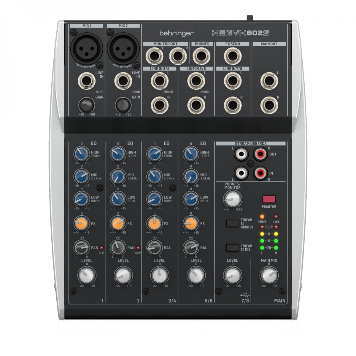 Behringer 802S Analog Mixer with USB Streaming Interface Behringer 802S Analog Mixer with USB Streaming Interface - Image 1