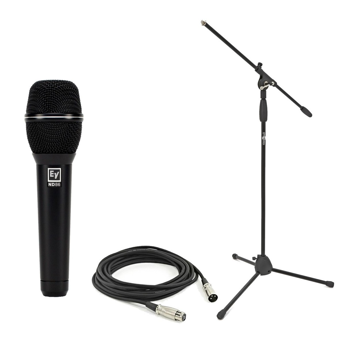Electro-Voice ND86 Dynamic Vocal Microphone with Stand and Cable Electro-Voice ND86 Dynamic Vocal Microphone with Stand and Cable - Image 1