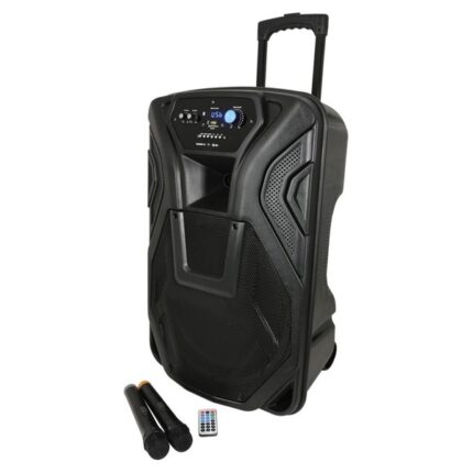 QTX Busker 15 PA with VHF Mics, Media Player & Bluetooth