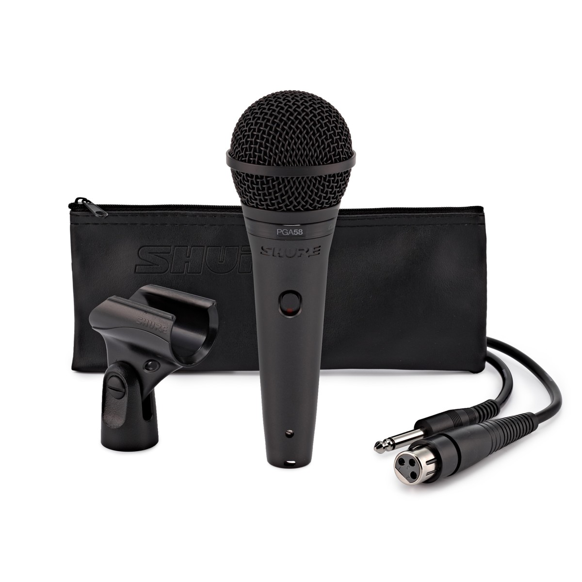 Shure PGA58 Cardioid Dynamic Vocal Microphone with XLR to Jack Cable Shure PGA58 Cardioid Dynamic Vocal Microphone with XLR to Jack Cable - Image 1