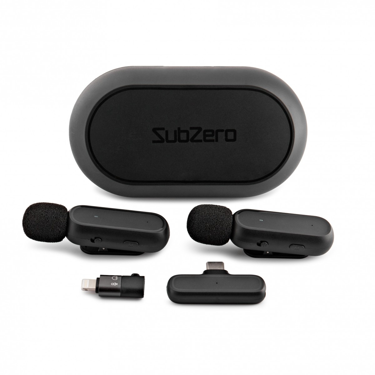 SubZero Dual Wireless Lav Mic with USB-C and Lightning Connections SubZero Dual Wireless Lav Mic with USB-C and Lightning Connections - Image 1