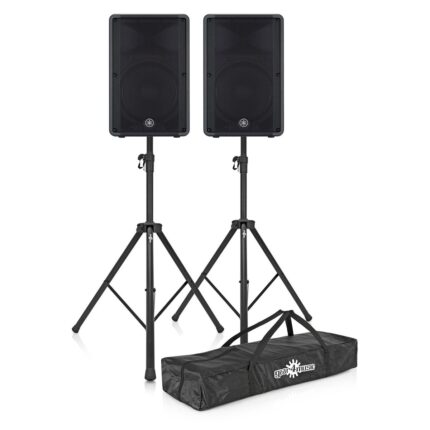 Yamaha DBR15 15'' Active PA Speaker Pair with Speaker Stands