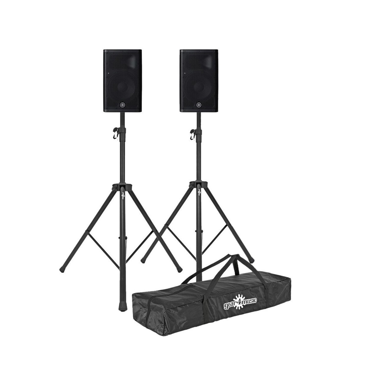 Yamaha DXR8mkII 8'' Active PA Speakers Pair with Stands Yamaha DXR8mkII 8'' Active PA Speakers Pair with Stands - Image 1